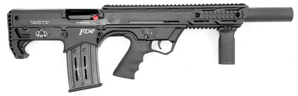 black aces tactical bullpup semi-auto, 12 gauge, 18.5" barrel, 3 chokes, black/black synthetic, 5-rd