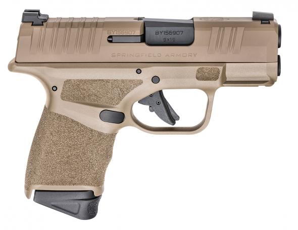 springfield armory hellcat micro-compact 9mm luger 3" 11+1 flat dark earth flat dark earth cerakote steel slide adaptive textured flat dark earth...