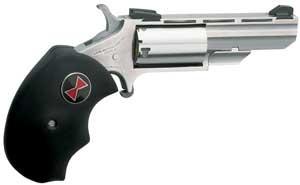 north american arms black widow revolver single action 22lr 2" steel stainless rubber 5rd