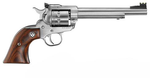 ruger, single-six single-nine, single-action revolver, 22 wmr, 6.5" barrel, hardwood gunfighter grips, adjustable fiber optic sights, 9 shot, satin...