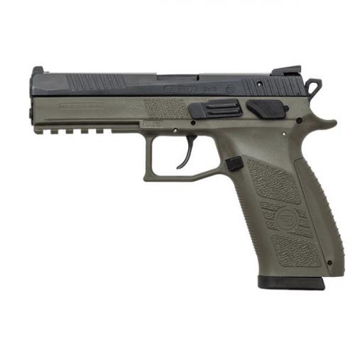 cz p-09 duty semi-automatic double action full 9mm 4.5" polymer od green 19rd 2 mags