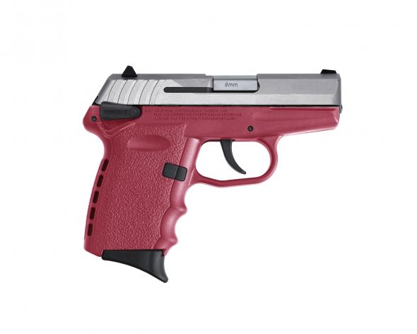 sccy industries cpx-1 9mm luger 3.10" barrel 10+1 round stainless steel slide crimson red polymer grip cts-1500 red dot