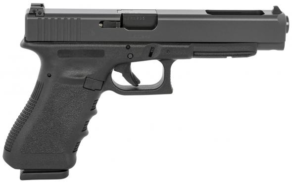 glock g34 9mm luger 5.31" barrel 17+1 round black black steel slide black polymer grip adj sights