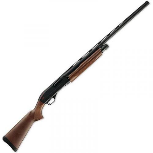 winchester super x field pump action shotgun 12 gauge 28" vent rib barrel 3" chamber 4 rounds hardwood stock matte blued finish 512266392
