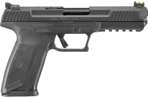 ruger 57 5.7x28mm 4.49" barrel pro adjustable sights 20-shot black