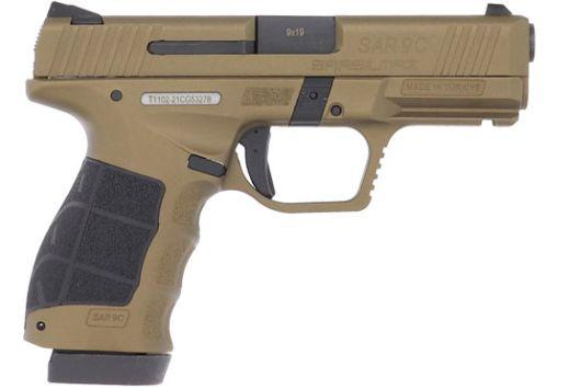 sar usa sar9c 9mm compact 4" barrel 2-15 round bronze
