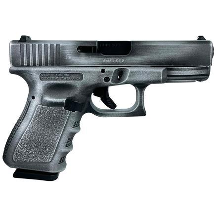 cssi exclusive crushed silver distressed glock 19 gen 3 austria handgun 9mm luger 15rd magazine 4" barrel