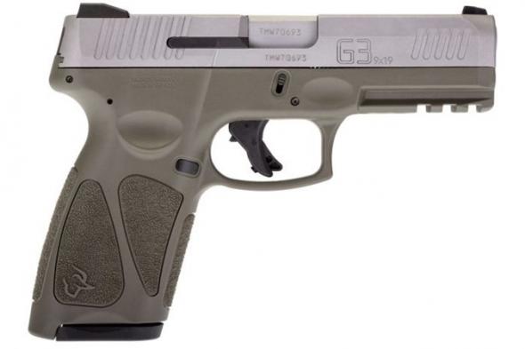 g3, 9mm, stainless steel/od green, 4" barrel, 17 rounds