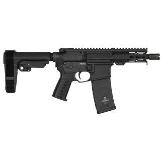 cmmg banshee pistol, mk4, 9mm, 5" barrel, m-lok, ripbrace, armor black, 30-rd 9arc mag