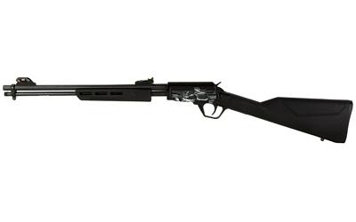 rossi, rossi gallery, pump action, 22lr, 18" barrel, matte finish, black, synthetic stock, adjustable sights, 15 rounds, rattle snake engraving