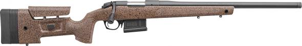 bergara rifles, b-14 hmr, 450 bushmaster, 5+1 capacity, 20" barrel, graphite black cerakote finish, black speckled brown stock, right hand