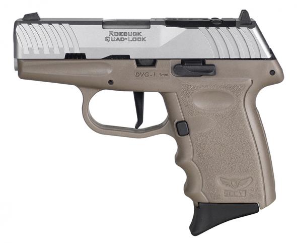 sccy, dvg-1, double action, 9mm, 3.1" barrel, flat dark earth polymer, fixed sights, 10 rounds