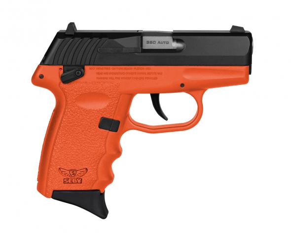 sccy, cpx-4, 380 acp, black/orange, 10 round
