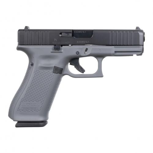glock, g45, stricker fired, 9mm, 4.02" barrel, cerakote concrete grey, apollo custom edition, fixed sights, 17 rounds