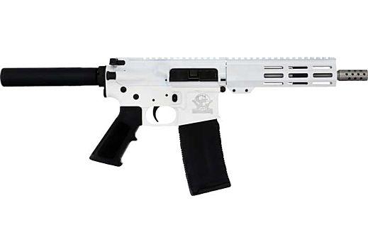 great lakes firearms and ammunition, ar15 pistol, .223 wylde, 7.5" stainless barrel, white, 7" m-lok handguard, 30 rounds