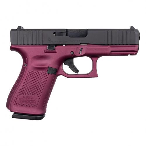 glock, g19, striker fire, 9mm, 4.02" barrel, fixed sights, cerakote black cherry, apollo custom edition, 15 rounds