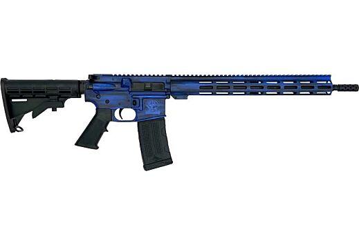 glfa ar15 battleworn .223 wylde 16" 1:8 nit barrel royal blue 30 rounds