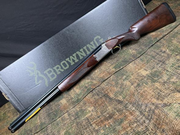 browning citori white lightning o/u shotgun 12 gauge 26" vent rib double barrel 3" chamber 2 rounds walnut stock silver receiver