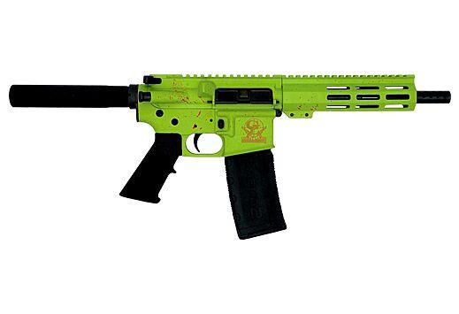 great lakes firearms, ar15 pistol .223 wylde 7.5" barrel nitride zombie splatter 30 rounds