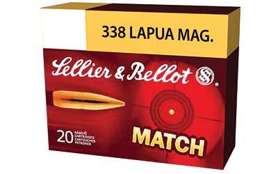 Sellier & Bellot S&B 338 LAPUA 250GR MATCH GRADE SIERRA HPBT 10 Round Box