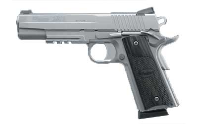 sig sauer 1911 semi-automatic 1911 full 45 acp 5" alloy stainless black wood 8rd