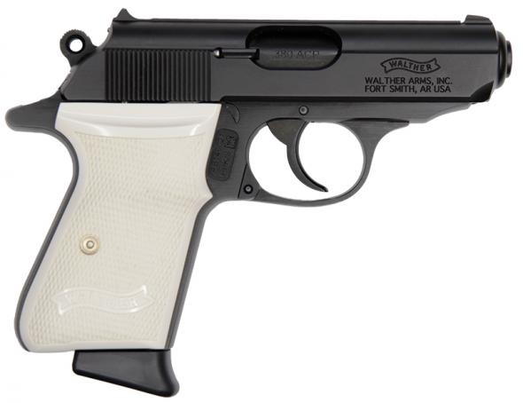 walter ppk/s tuxedo .380acp 3.35" barrel black with white grips 2-7rd magazines