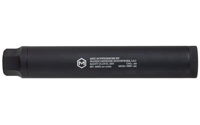 maxim defense industries, drf22, rimfire suppressor, 22lr/17hmr/22mag, anodized finish, black