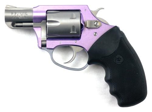 charter arms pathfinder lite revolver .22 wmr 2" barrel 6 rounds synthetic grips lavender/matte stainless steel 52340