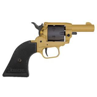 heritage, rough rider, single action, 22 lr, 2 barrel, gold cerakote, black polymer grip, 6 rounds