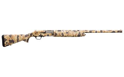 browning, a5 camo, sporting shotgun, semi-automatic, 12 gauge 3.5", 28" barrel, vintage tan camo, composite stock, fiber optic sight, 4 rounds,...