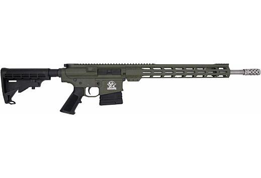 great lakes firearms, ar-10, semi auto, .308 winchester, 18" barrel, od green, 15" mlock handguard, 10 rounds