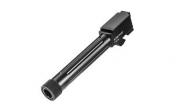 Lone Wolf Distributors, AlphaWolf Barrel, 9MM, Salt Bath Nitride Coated, Threaded/Fluted, 416R Stainless Steel, 1/2x28 TPI, For Glock 19, Includes Thread Protector, Made in the USA