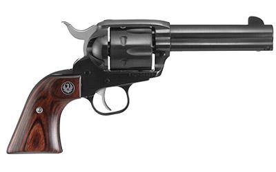 ruger, vaquero blued, single-action revolver, 45 colt, 4.6" barrel, blued finish, alloy steel, hardwood grips, fixed sights, 6rd