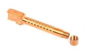 ZEV Technologies Dimpled Barrel, 9MM, Threaded, For Glock 19, Bronze Finish BBL-19-DS-BRZ