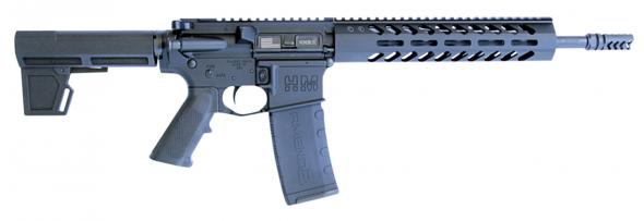 hm defense raider m5 5.56x45mm nato caliber with 12.50" barrel, 30+1 capacity, black hard coat anodized metal finish, adjustable shockwave 2.0 blade...