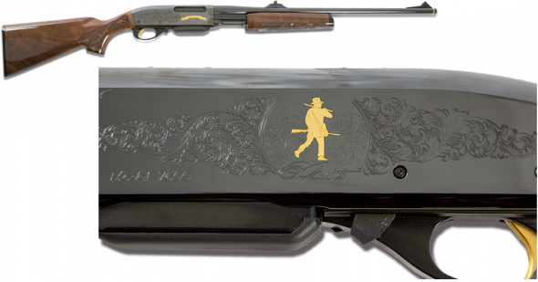 REM Model 7600 200th Anniversary Limited Edition Engraved .30-06 Springfield 22 Inch Barrel Blue Finish Peep Sights American Walnut Stock 4 Round
