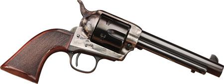 taylors firearms short stroke smoke wagon navy grip single 45 colt (lc) 5.5" 6rd walnut blued