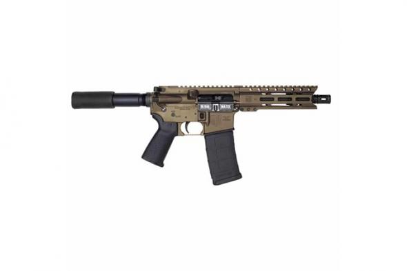 diamondback, db15, ar pistol carbine length, 5.56x45mm nato, 7" barrel, midnight bronze buffer tube stock, 30 rounds