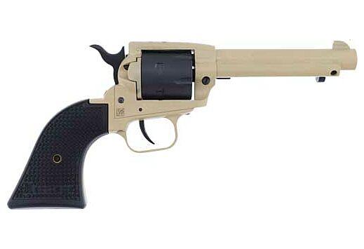 heritage manufacturing, rough rider small bore, 22 lr, 4.75" barrel, sabre sand cerakote, fixed sights, polymer star grips, 6 rounds