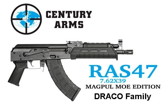 Century RAS47 AK-47 Pistol Type 7.62X39 10.25" Barrel Steel Frame 30Rd