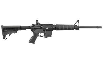 ruger, ar-556, semi-automatic, 5.56 nato, 16.1" barrel, type iii hard coat anodized finish, 6 position collapsible stock, 1-10rd magazine, adjustable...