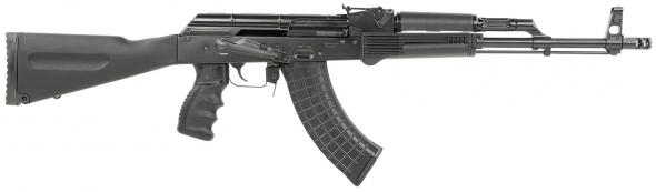 pioneer arms ak-47 sporter 7.62x39mm 16.30" barrel, black metal finish, laminate wood sporter stock & wood grip right hand, 30 rounds