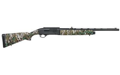 mossberg, sa-20, semi-automatic, 20 gauge, 3" chamber, 22" vent rib, mossy oak greenleaf synthetic stock, matte blue finish, fiber-optic ghost ring,...