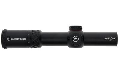 crimson trace corporation, hardline lpvo, rifle scope, 1-8x28mm objective, illuminated mil dot reticle, 34mm main tube, matte finish, black