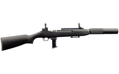 chiappa firearms, m1-9 mbr (modern black rifle), semi-automatic, rifle, 9mm, 19" barrel, matte finish, black, coated wood stock, front/rear flip...