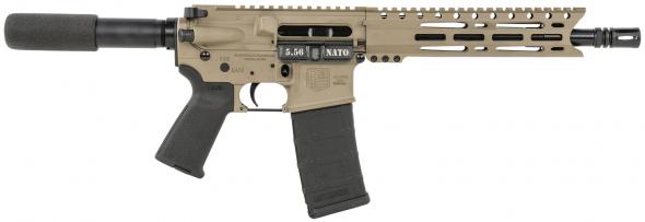 diamondback, db15 ar pistol, carbine length, 5.56x45mm nato, 10" barrel, flat dark earth, buffer tube stock, 30 rounds