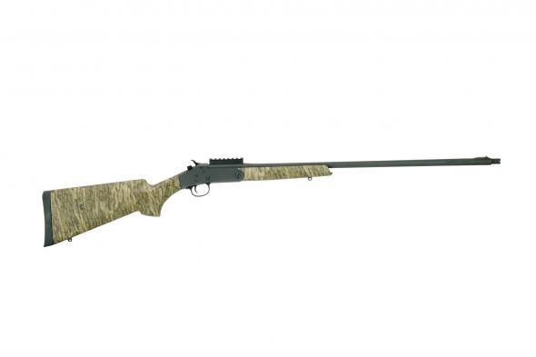 stevens, m301 turkey bottomland, single shot, 12 gauge, 3" chamber, 26" barrel, black color, mossy oak bottomland polymer stock, right hand, x-full...
