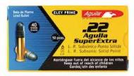 Aguila Subsonic .22 Long Rifle Ammunition 5000 Rounds 40 Grain Lead Solid Point 1025fps