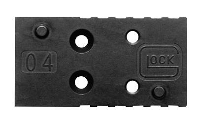 glock, mos plate, size 04, fits leupold footprint, for glock mos gen 5 9mm/40s&w, black