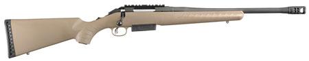 ruger 16950 american ranch bolt 450 bushmaster 16.12" 3+1 synthetic flat dark earth stk black